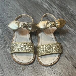 Shimmering Gold Kids Sandals